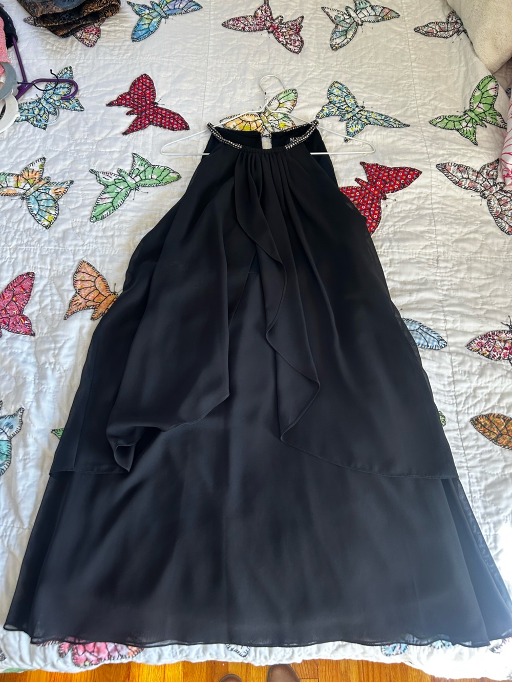SLNY Black Cocktail Dress